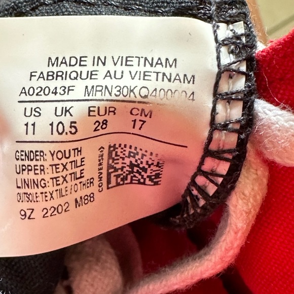 Converse UNt1TL3D High Not A Chuck GS White Erget Size 11 Youth/Kids/Unisex - Picture 8 of 8